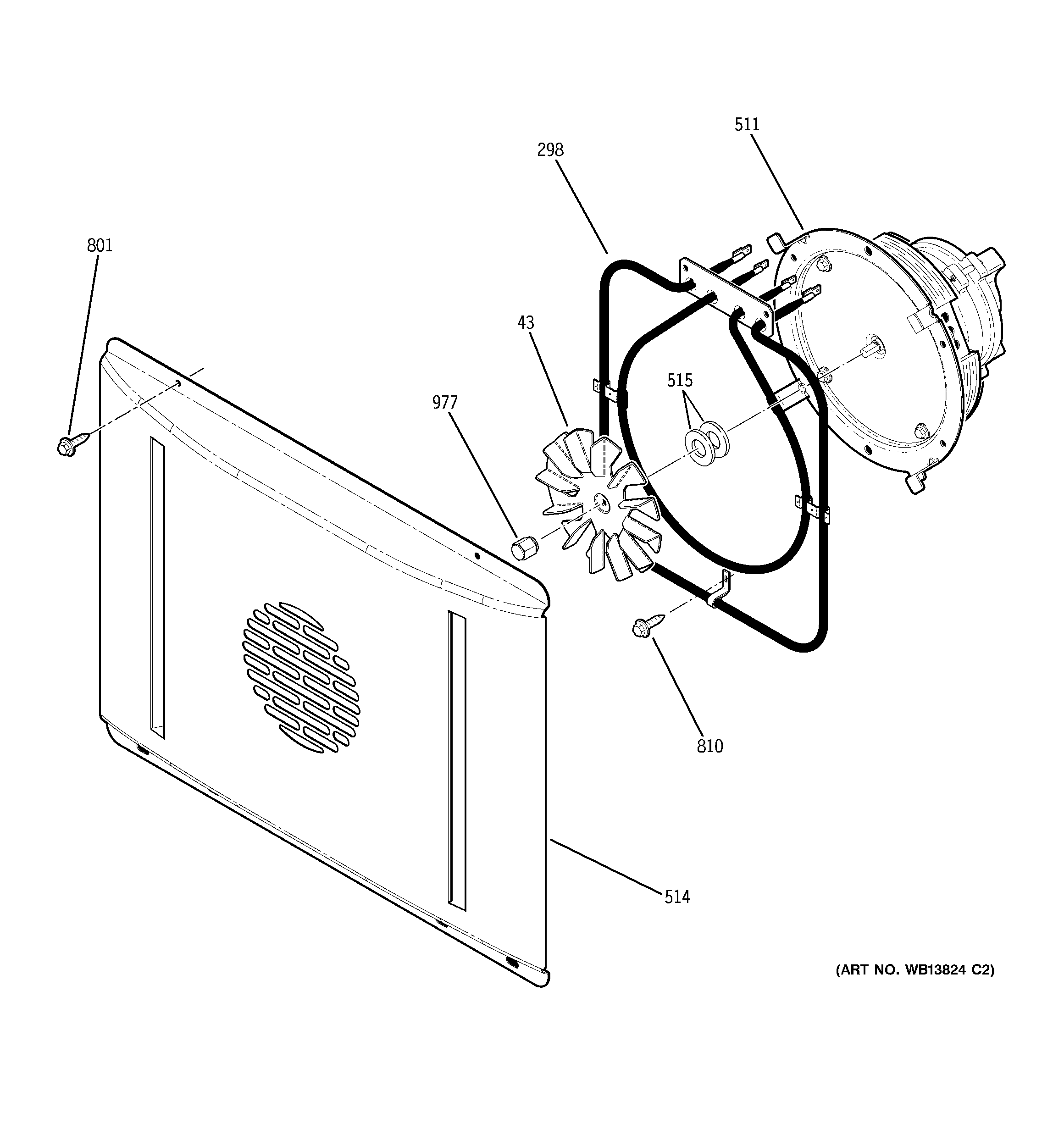 GE ZET2SM4SS convection fan diagram