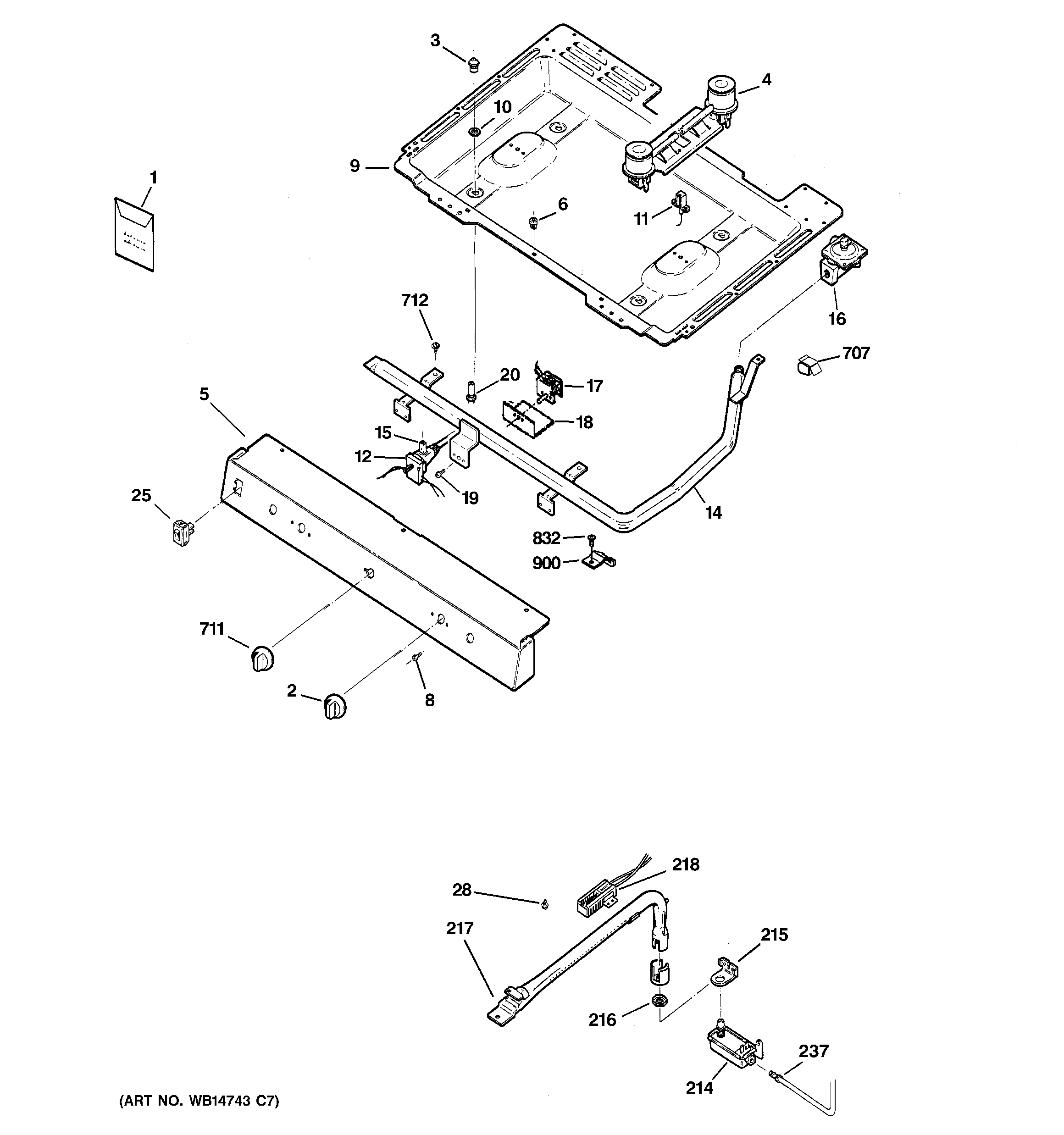 GE JGBS07DET3CC gas & burner parts diagram