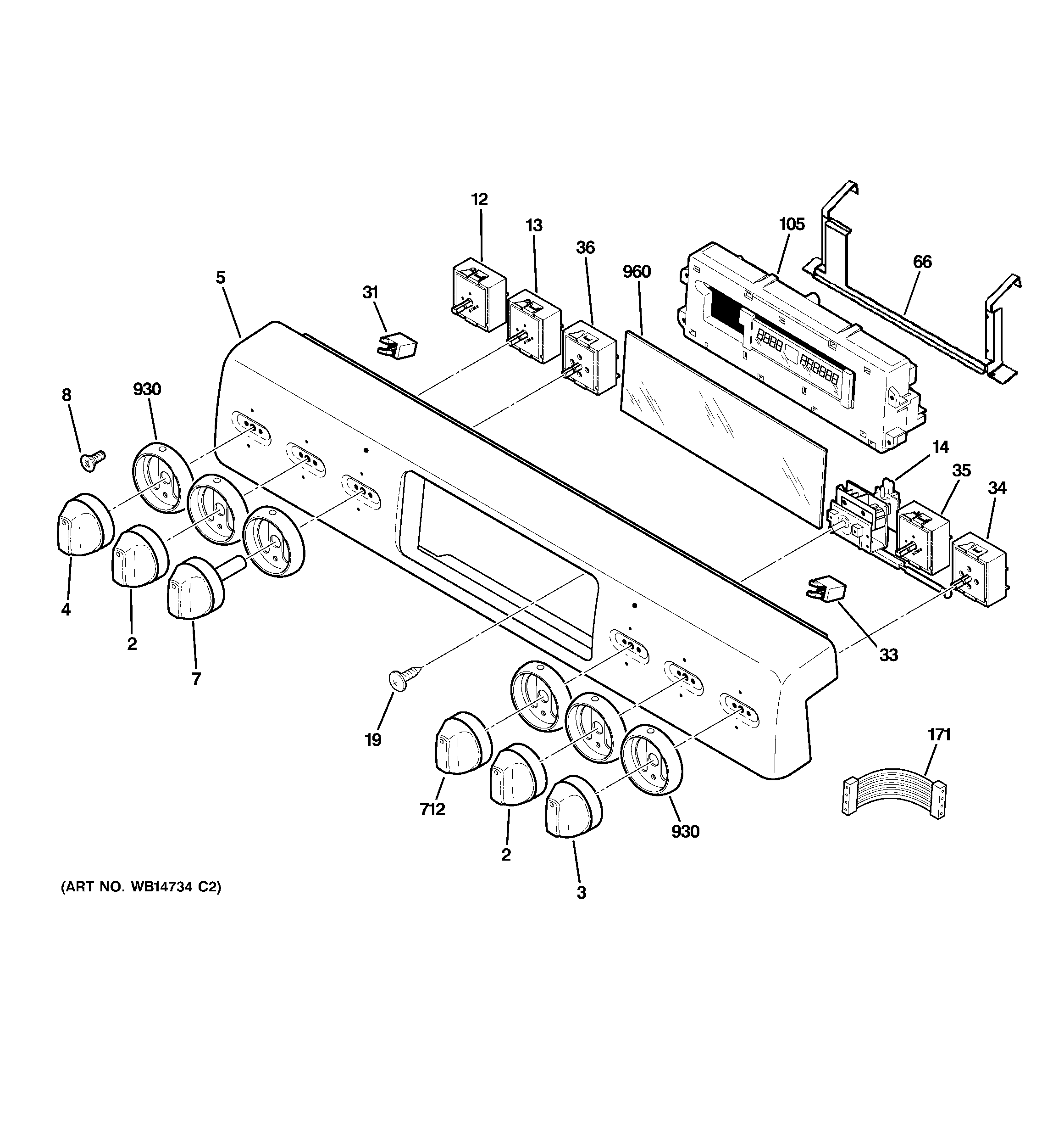 GE CS980ST3SS control panel diagram
