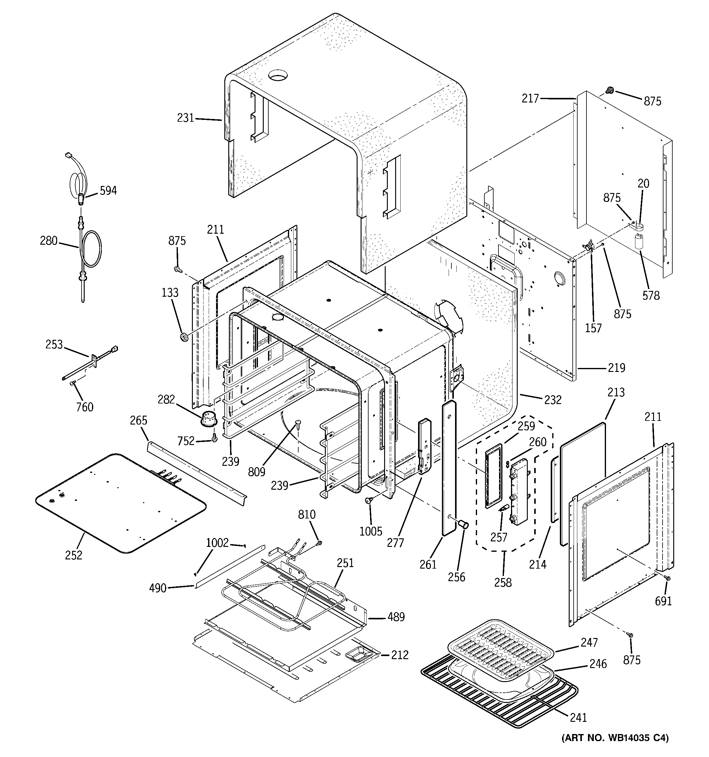GE ZET2RM1SS upper oven diagram