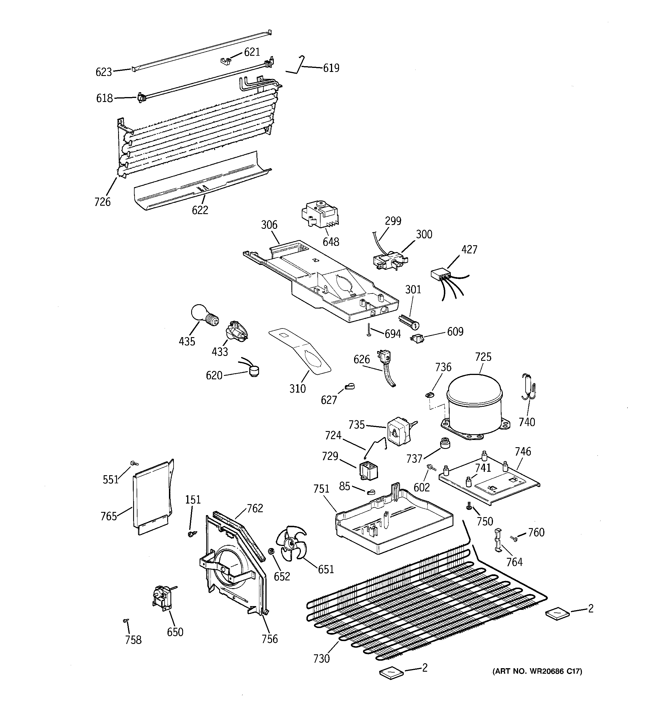 Hotpoint HTR16ABSJLWW unit parts diagram