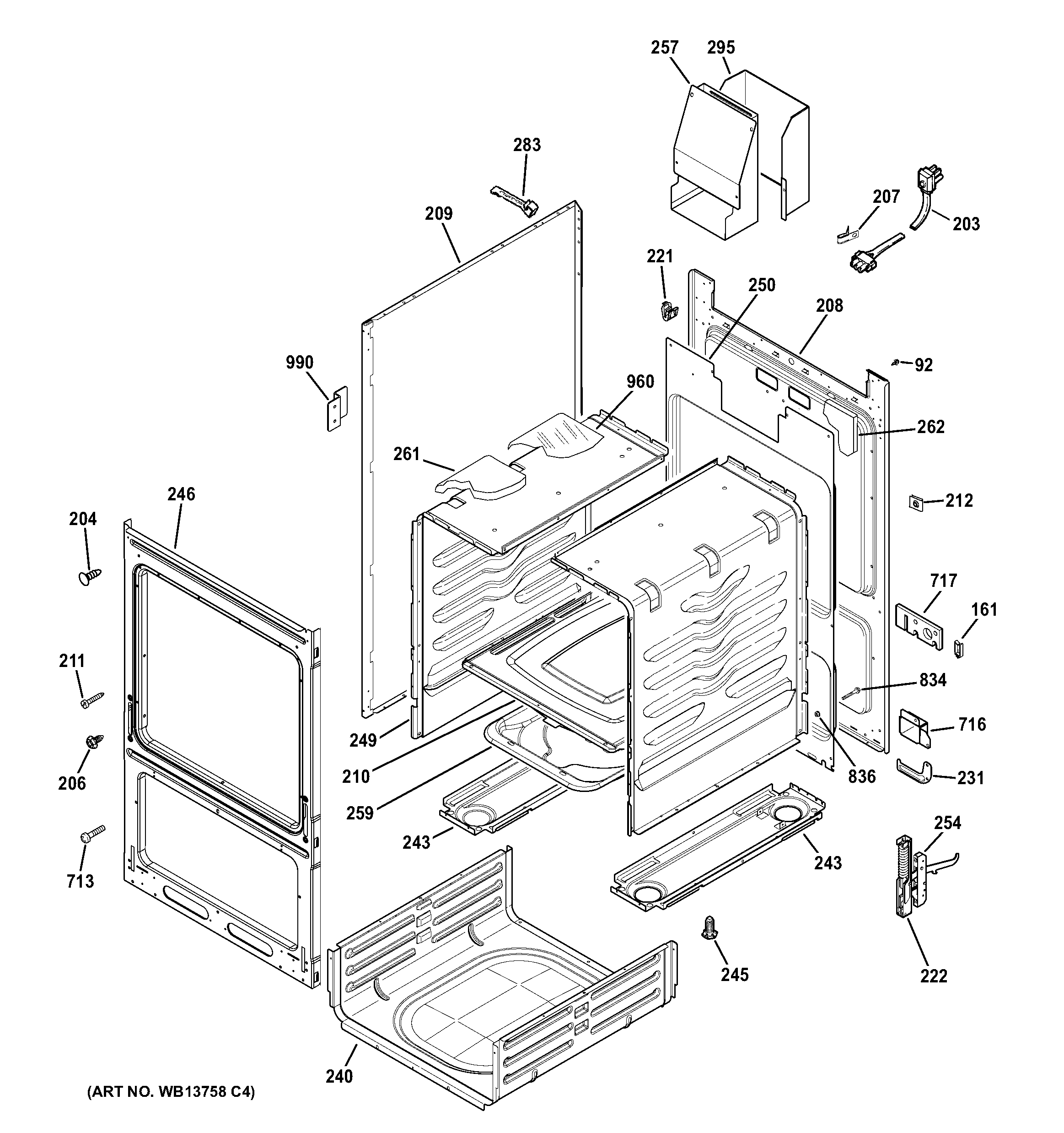 Hotpoint RGA724EK6WH body parts diagram