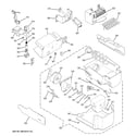 GE PSS23MGTCBB ice maker & dispenser diagram