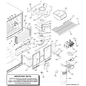 GE PTS25LHRARBB freezer section diagram