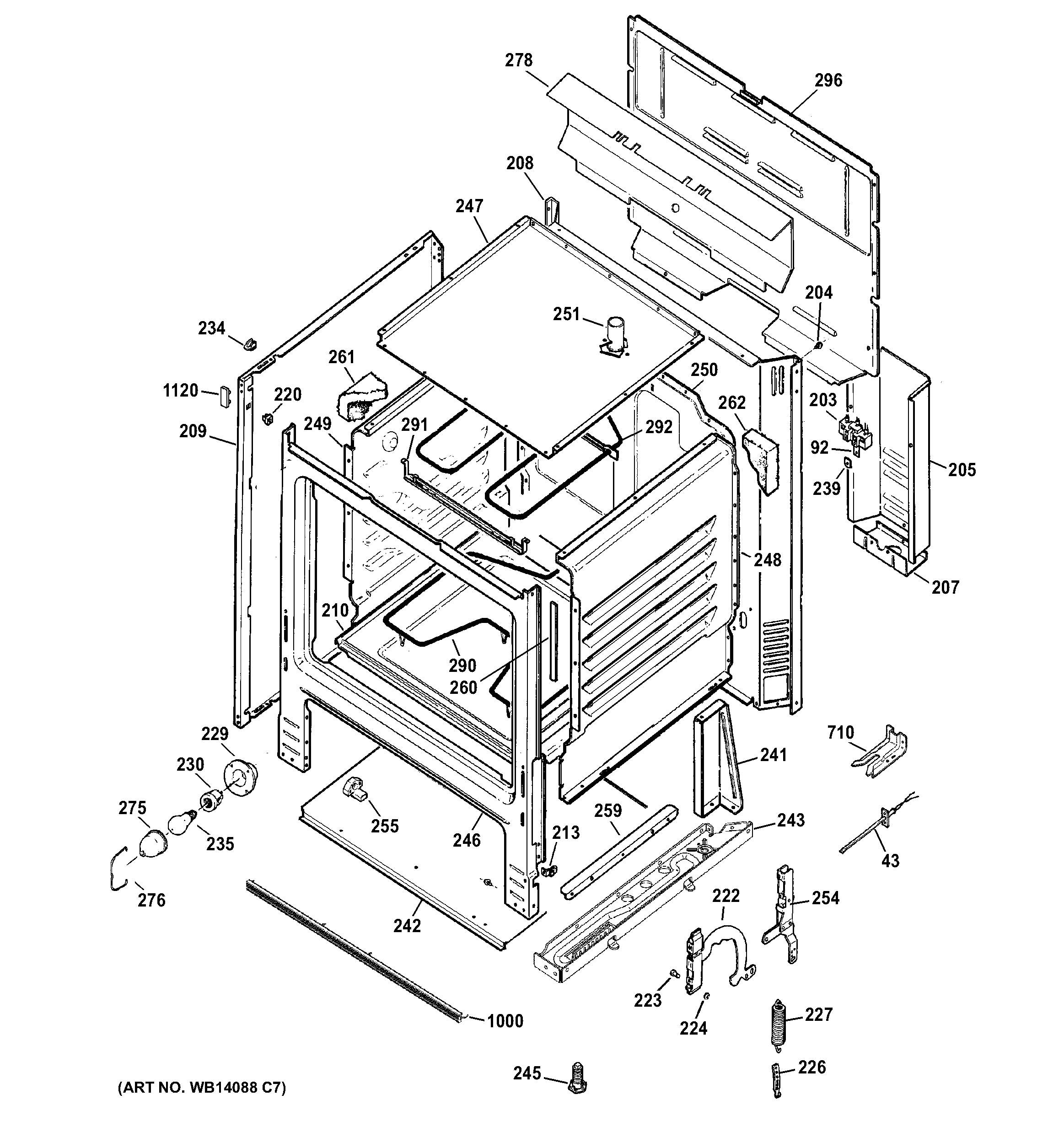 GE JBS27SM1SS body parts diagram