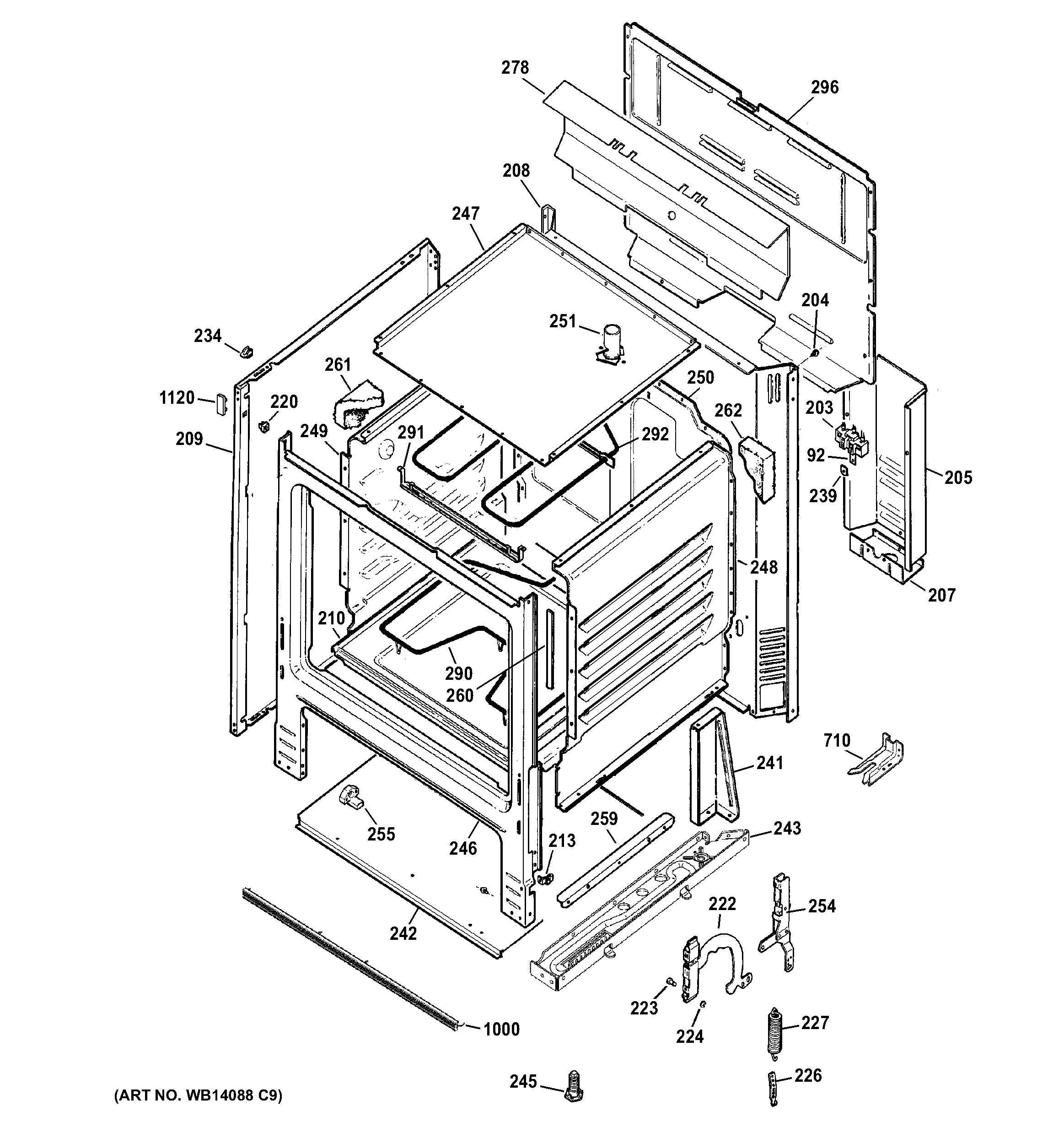 GE ABS300K2BB body parts diagram