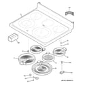 GE JB655ST3SS cooktop diagram