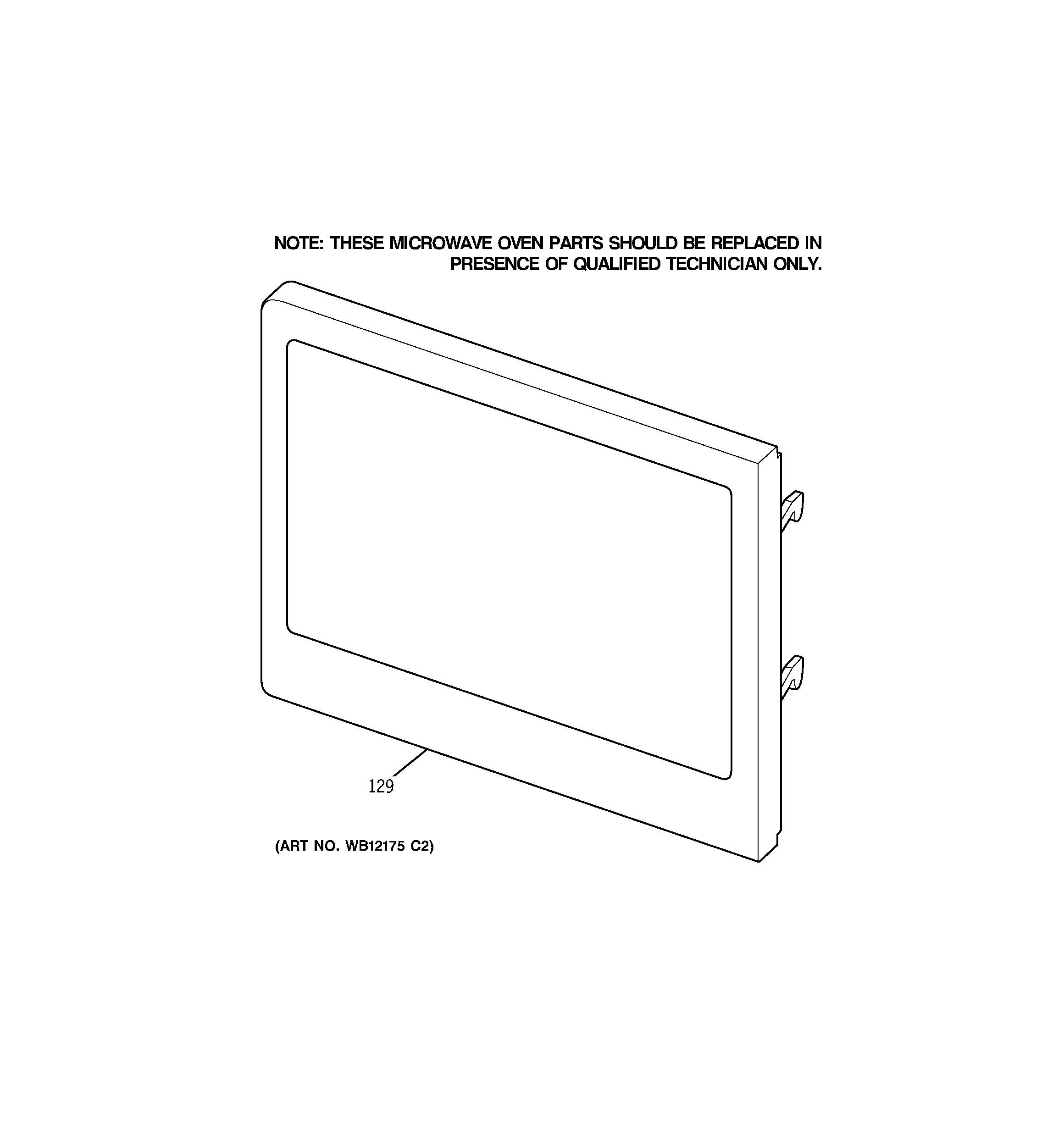 GE JKP90WM2WW microwave door diagram