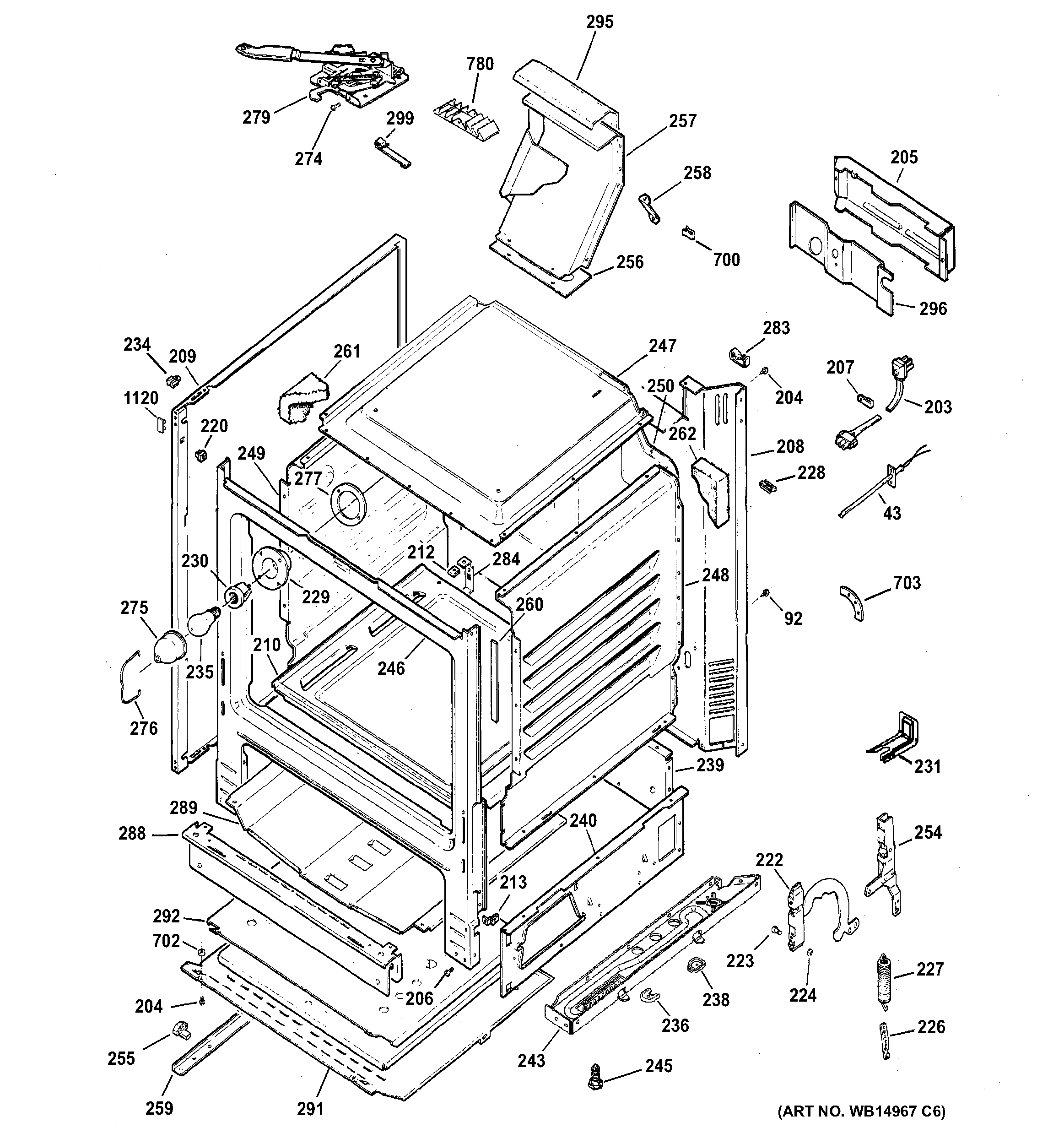 GE JGB281DER6WW body parts diagram