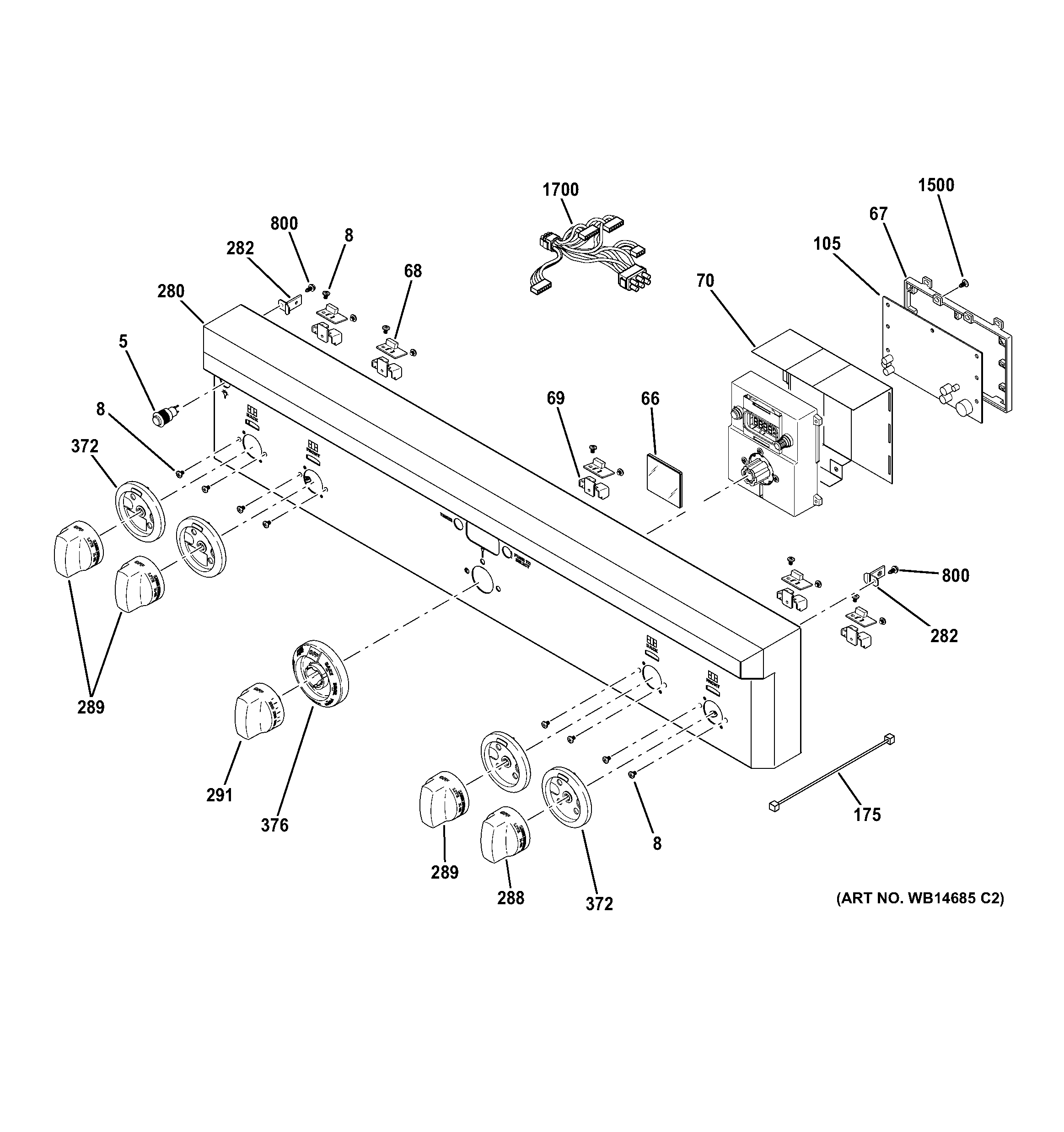 GE ZGP304LR3SS control panel diagram