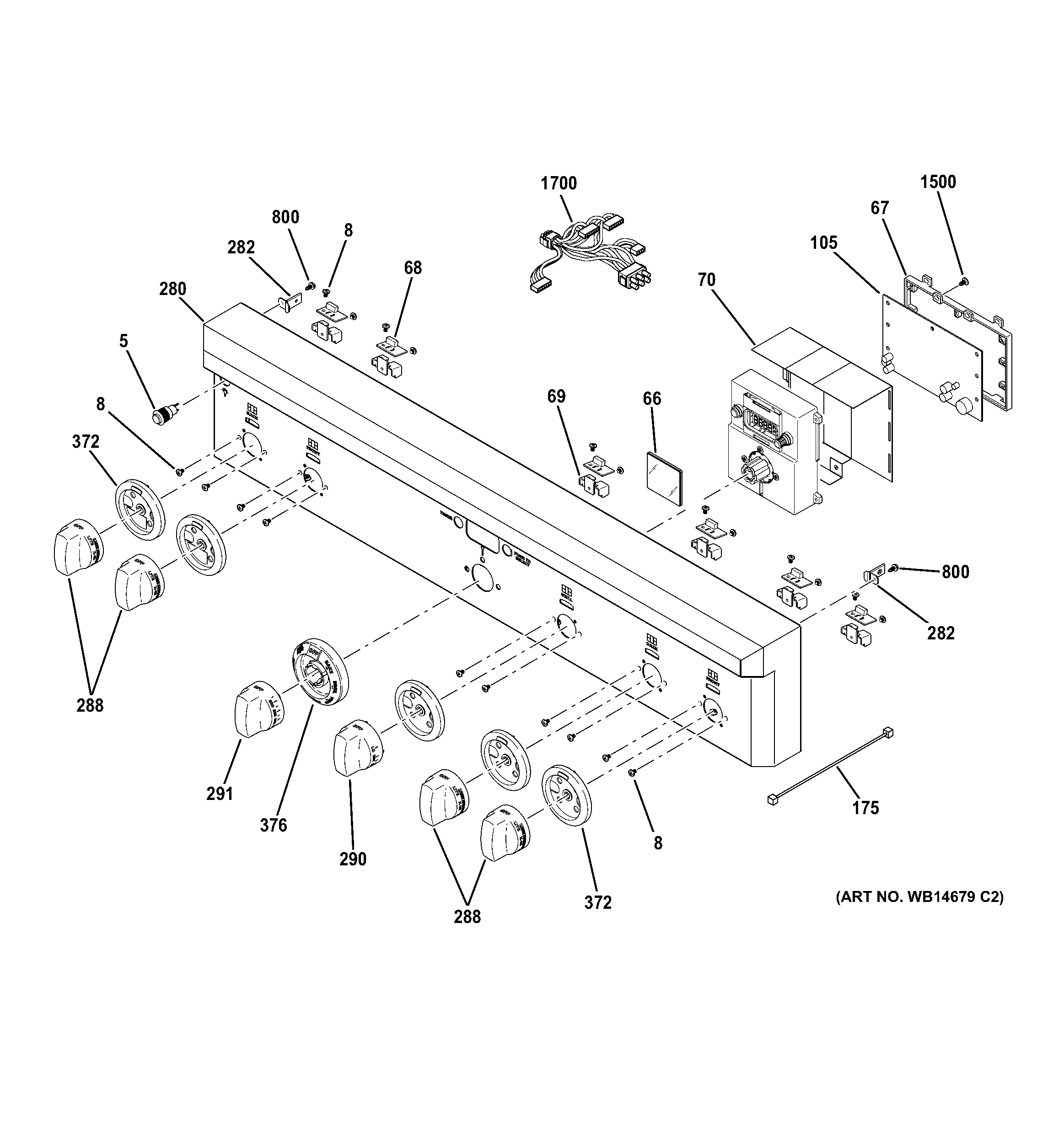 GE ZGP364LRR3SS control panel diagram