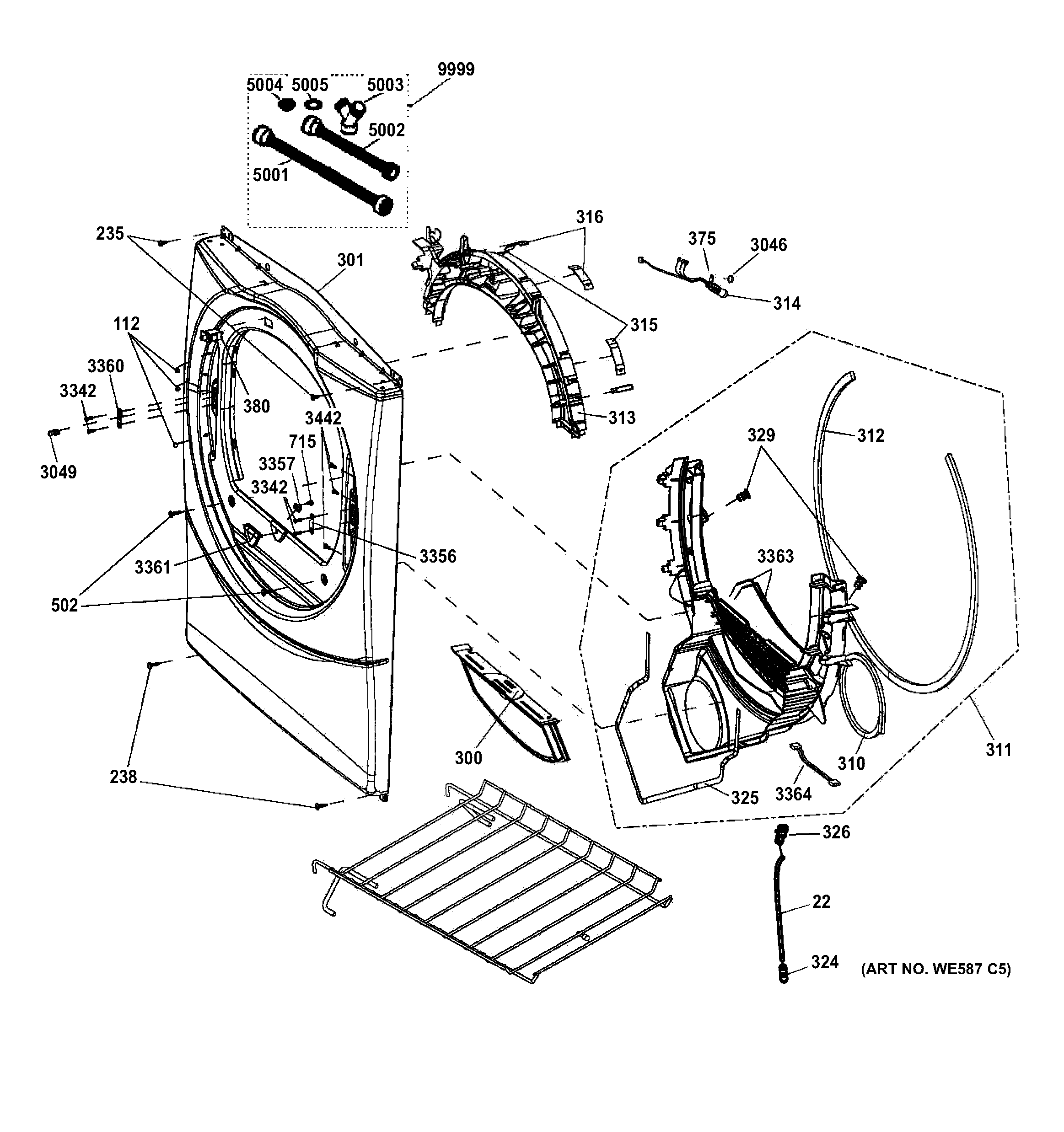 GE GFDS155ED0MS front panel diagram