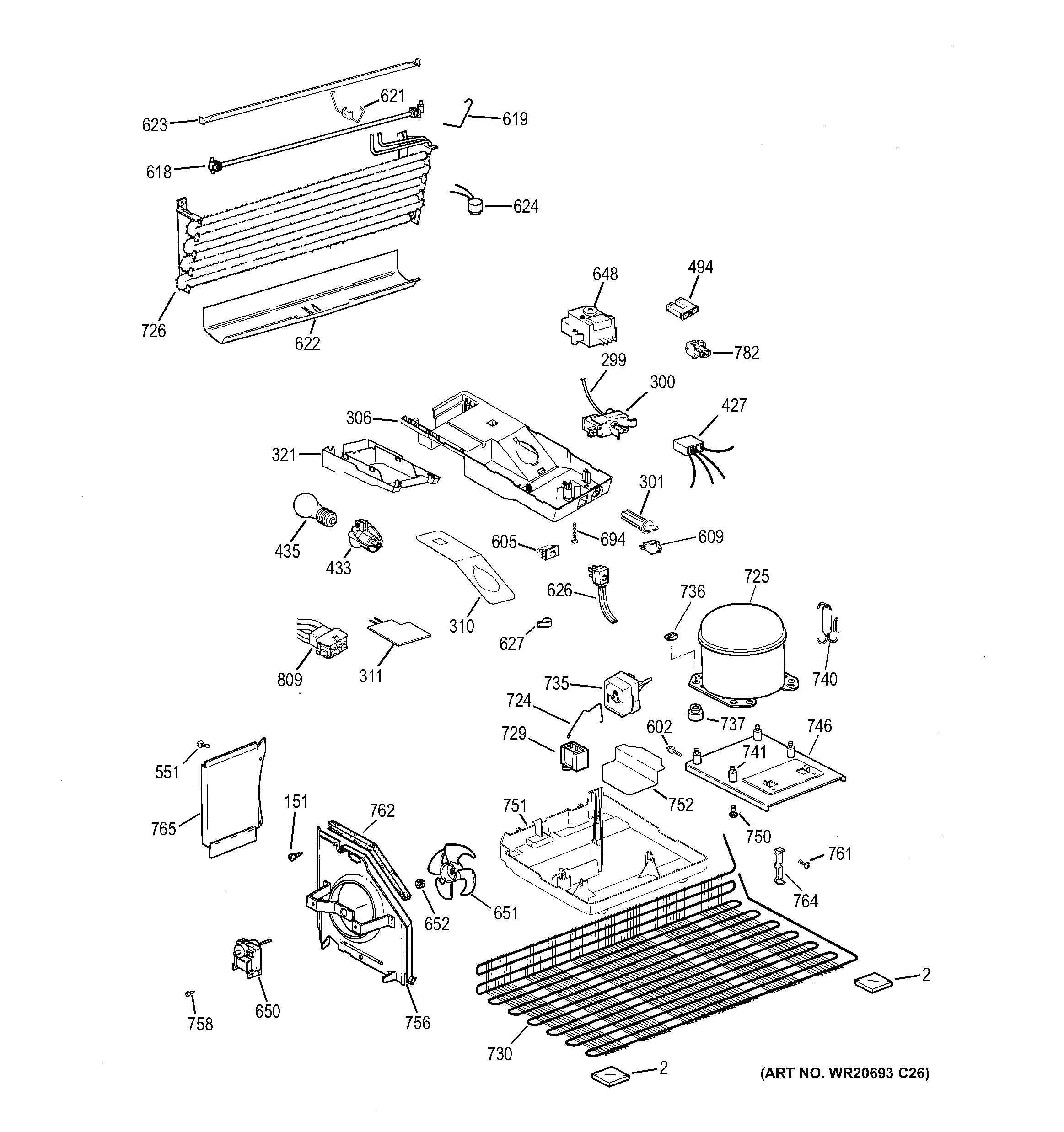 GE GTT16DBEJRCC unit parts diagram