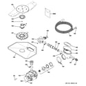 GE GDWT708V55BB motor-pump mechanism diagram
