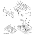 GE JGB600SET3SS control panel & cooktop diagram