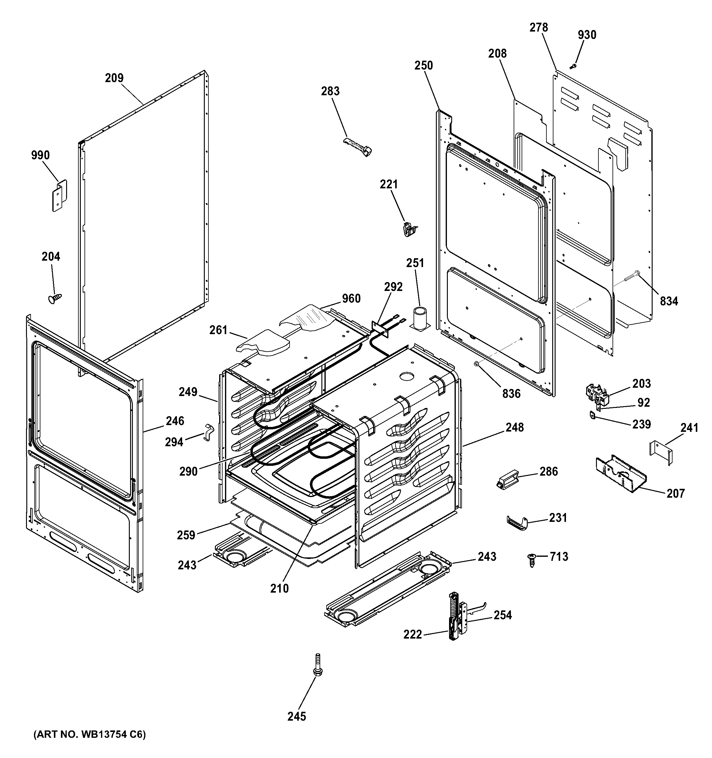 Hotpoint RA720K5CT body parts diagram