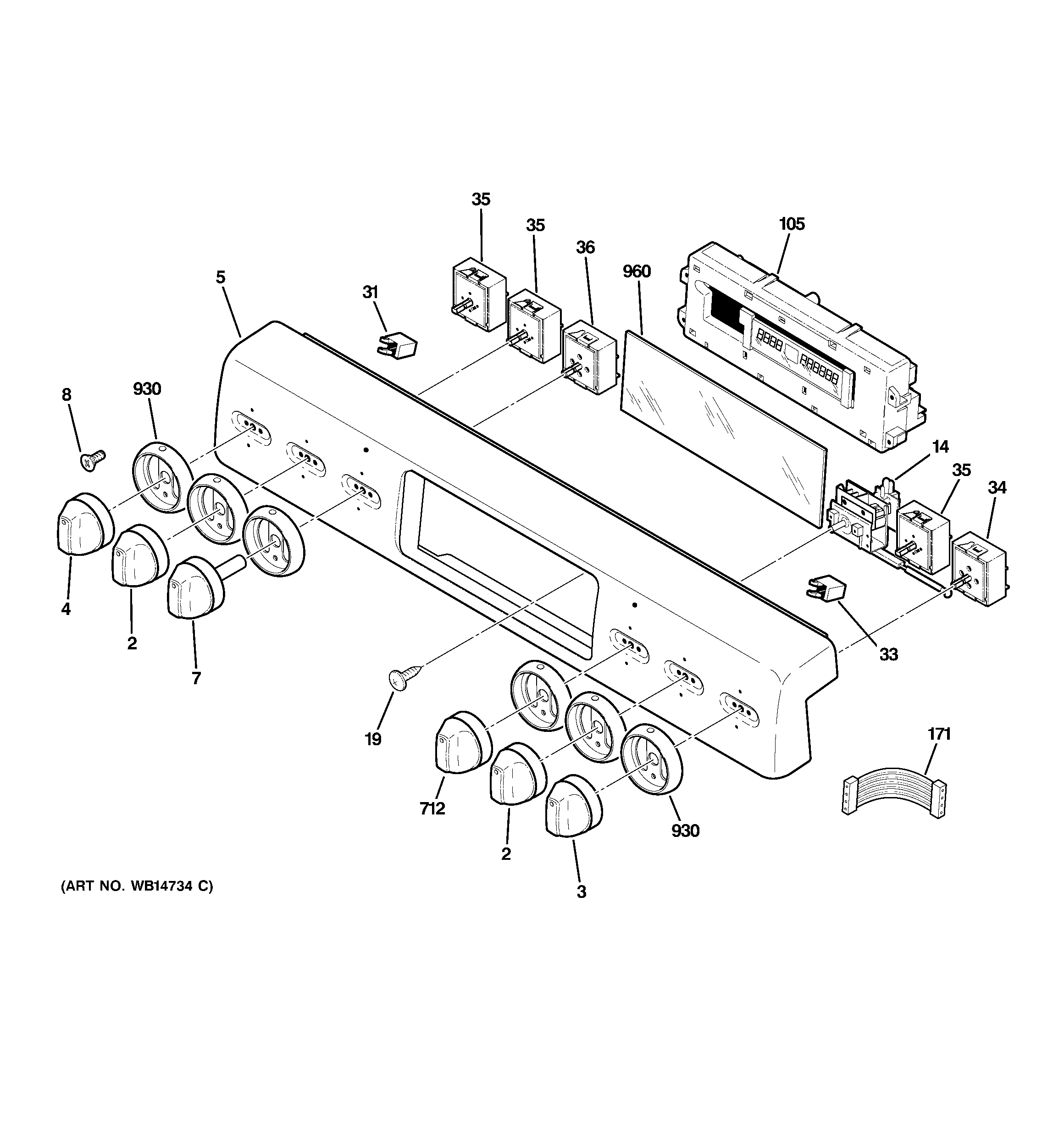 GE CS980ST1SS control panel diagram