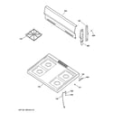 GE JGBS07DET1BB control panel & cooktop diagram