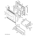 GE JGBS23DET1BB door & drawer parts diagram