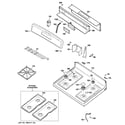 GE JGBS23SET1SS control panel & cooktop diagram