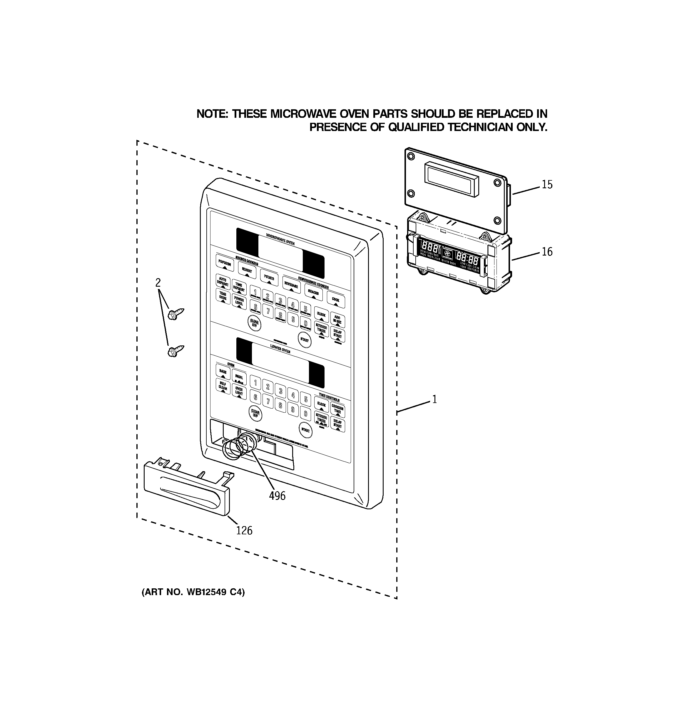 GE JTP90DP3WW control panel diagram