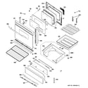 GE PGB930DET1BB door & drawer parts diagram