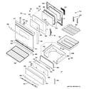 GE PGB930DET2BB door & drawer parts diagram