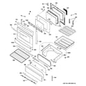 GE PGB935SET2SS door & drawer parts diagram