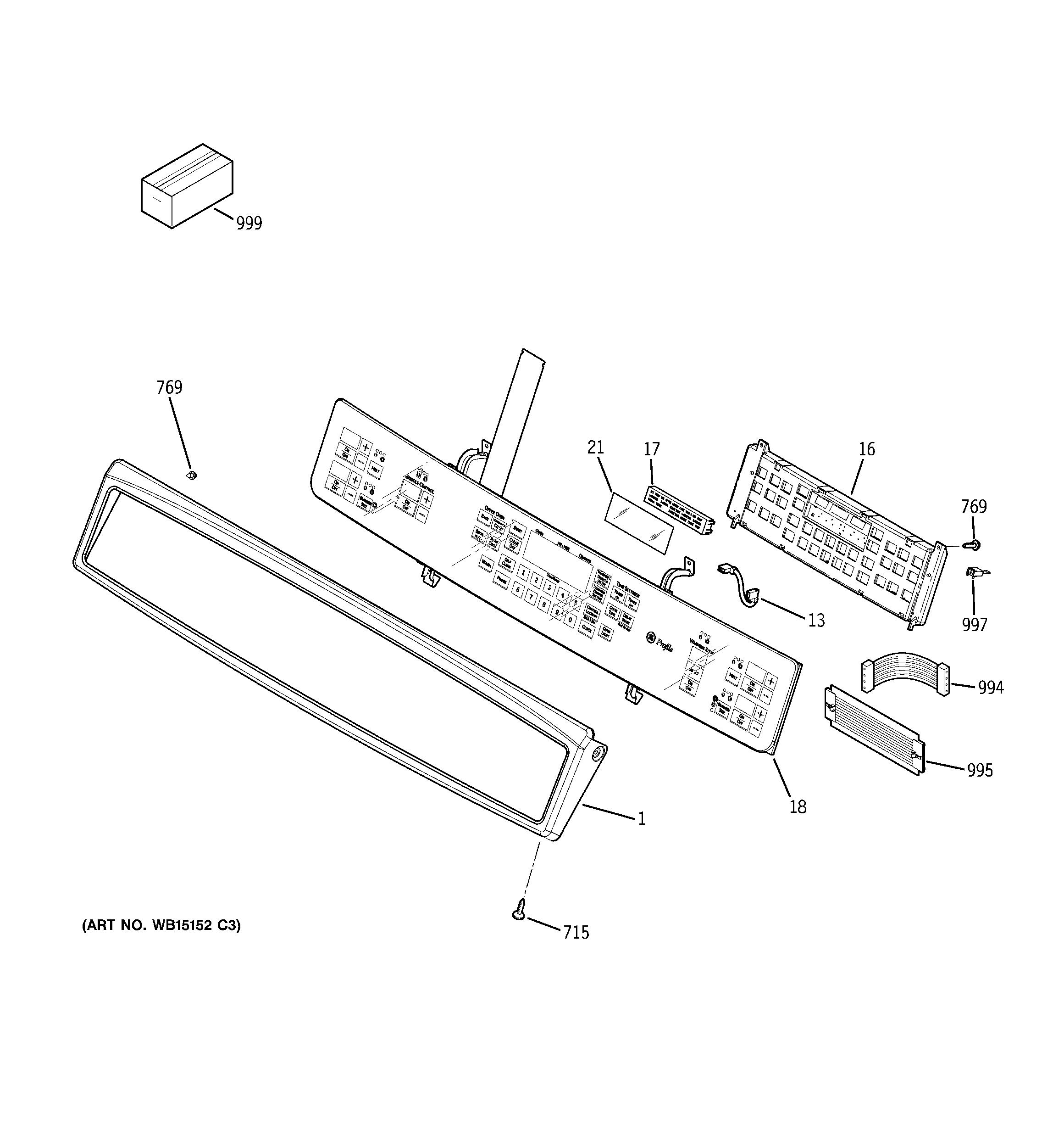 GE PS978ST1SS control panel diagram
