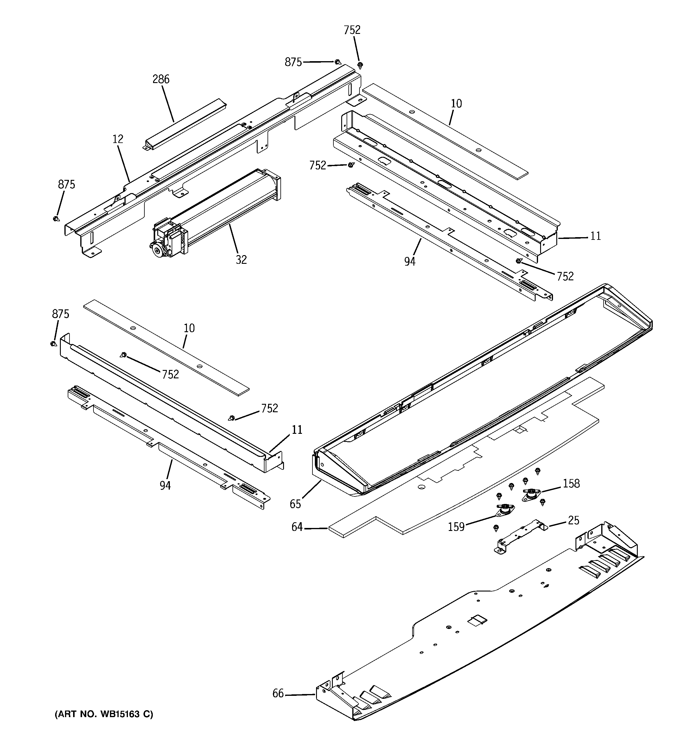 GE PS978ST1SS cooling fan diagram
