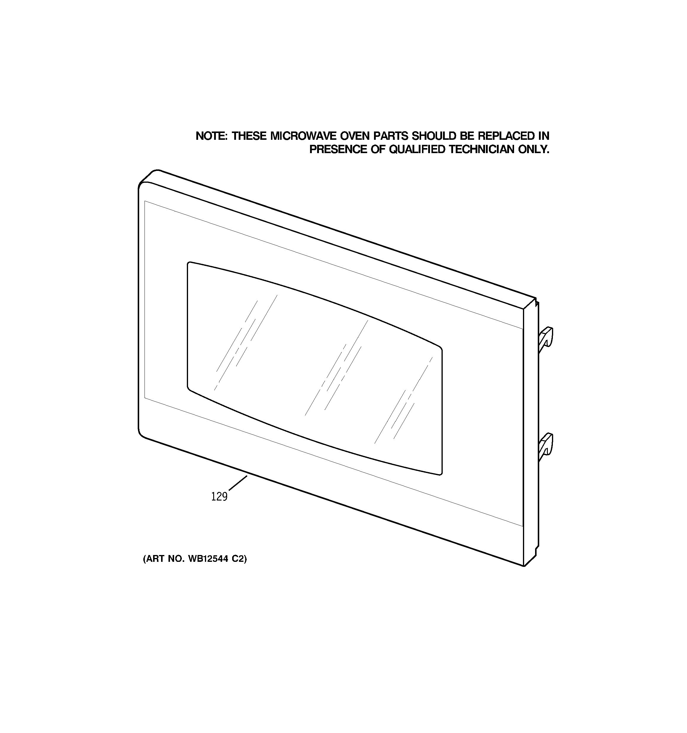 GE PT970BM1BB microwave door diagram