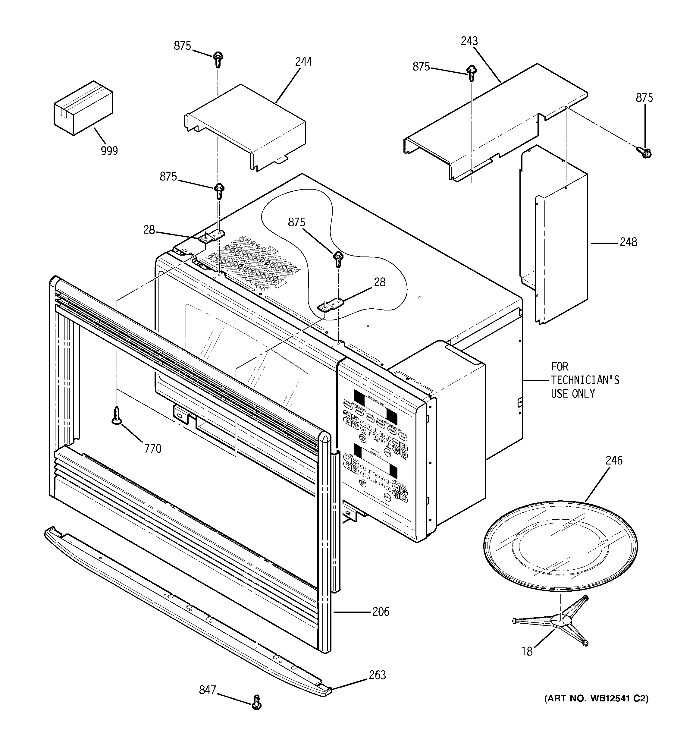 GE PT970BM1BB microwave enclosure diagram