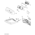 GE PTDN805GM0MS controls & top panel diagram