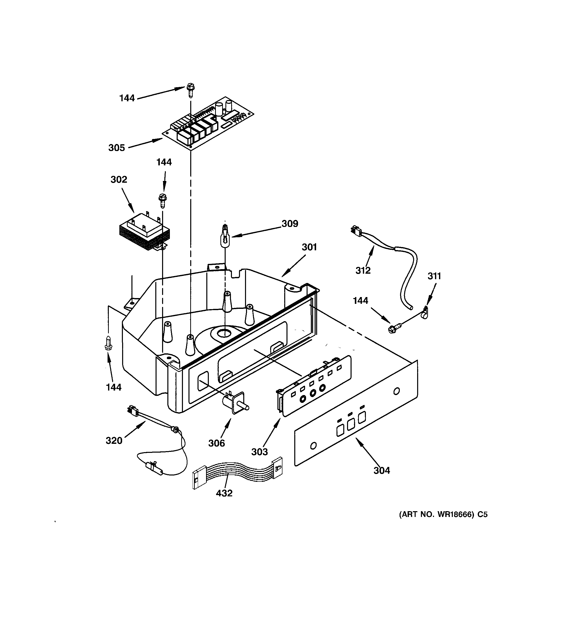 GE ZDIS150WSSE control panel parts diagram