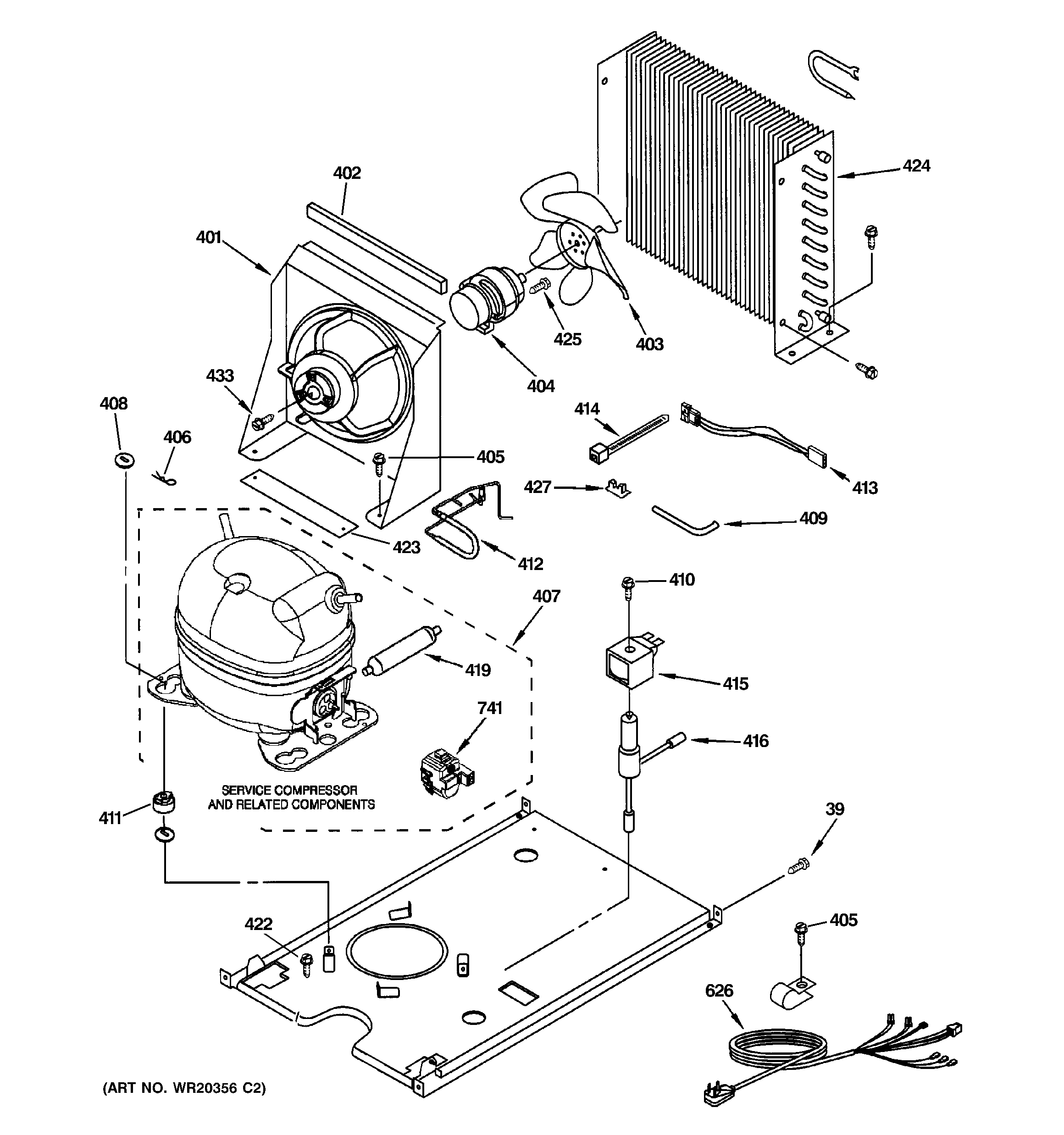 GE ZDIS150WSSE unit parts diagram