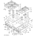 GE ZGU486LRP3SS cooktop diagram