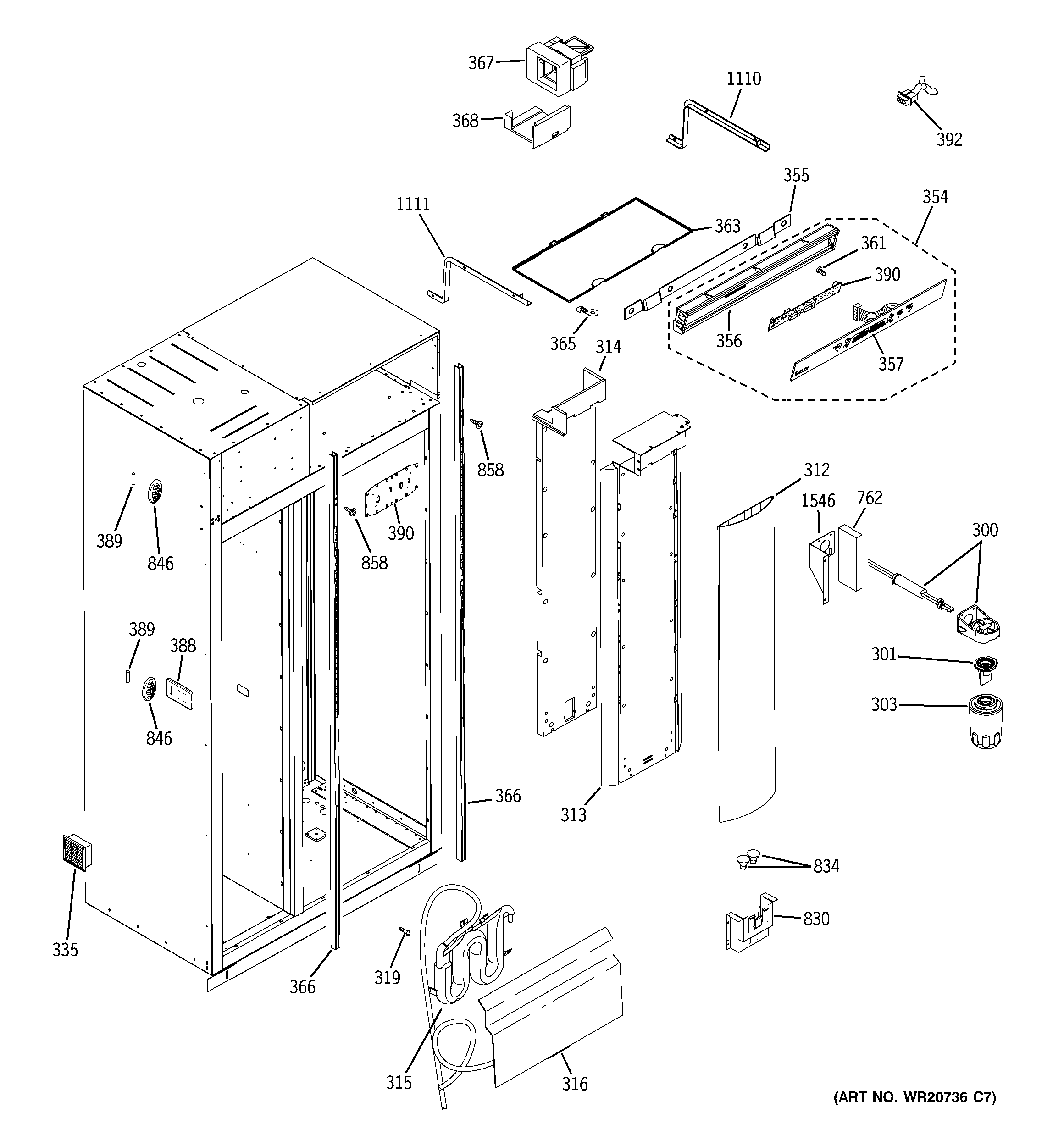 GE ZISS360NXBSS fresh food section diagram