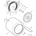 GE GTDS580ED0WW drum diagram