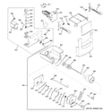 GE ZISS420DXASS ice maker & dispenser diagram