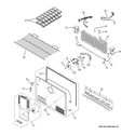 GE GTH21GBEBCC freezer section diagram