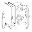 GE GNE26GMDBES fresh food door  - lh diagram