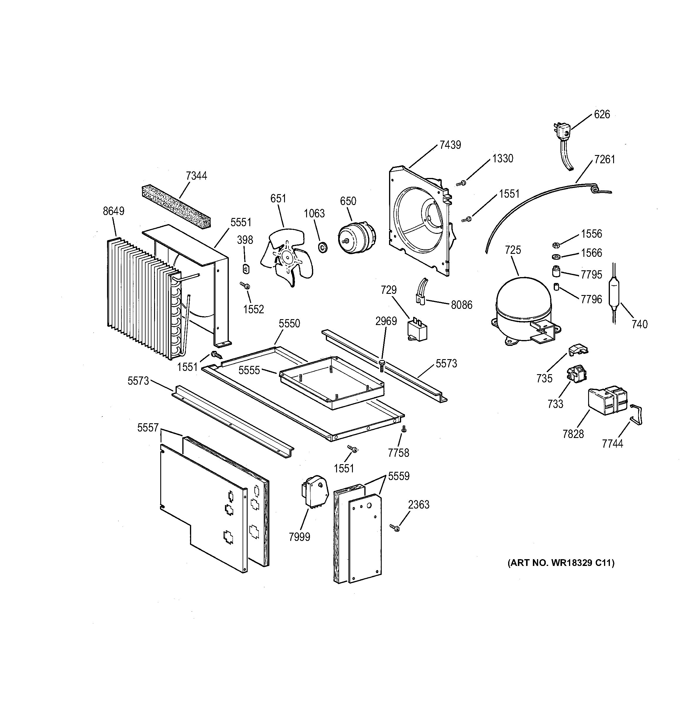 GE ZISS48NCASS machine compartment diagram