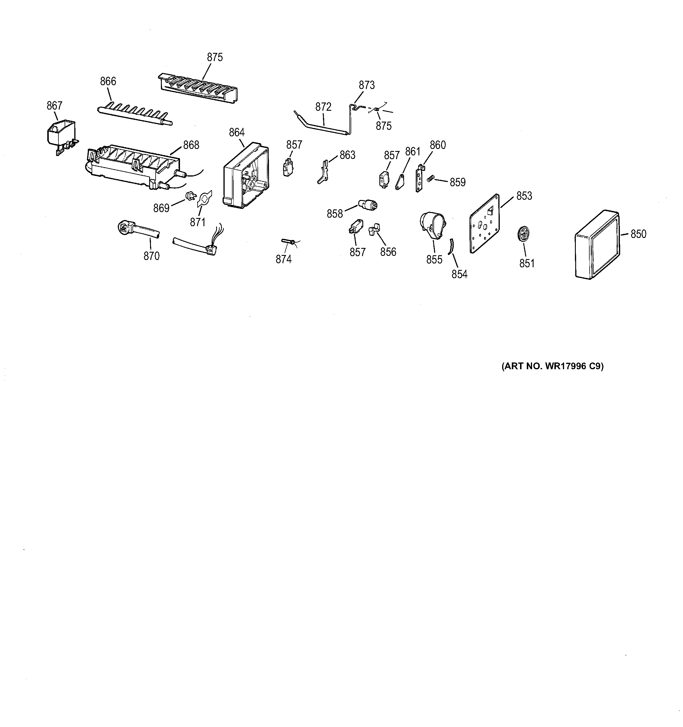 GE ZISS48NCASS ice maker diagram