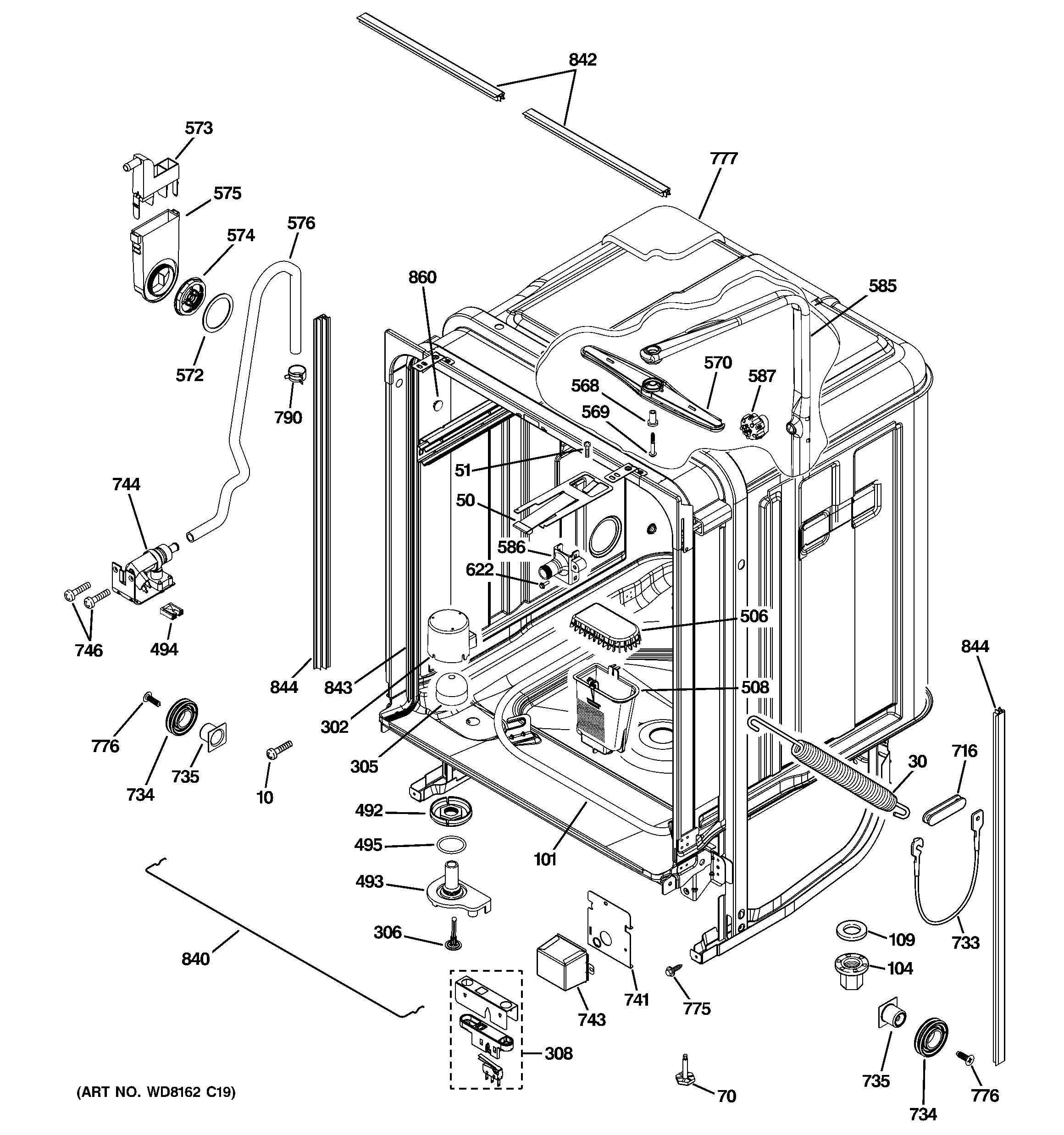 GE ZBD6880N20SS body parts diagram