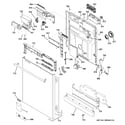 GE ZBD8920D00SS escutcheon & door assembly diagram