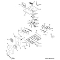 GE PP989DN4BB control panel & cooktop diagram