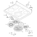 GE PB930SF1SS cooktop diagram
