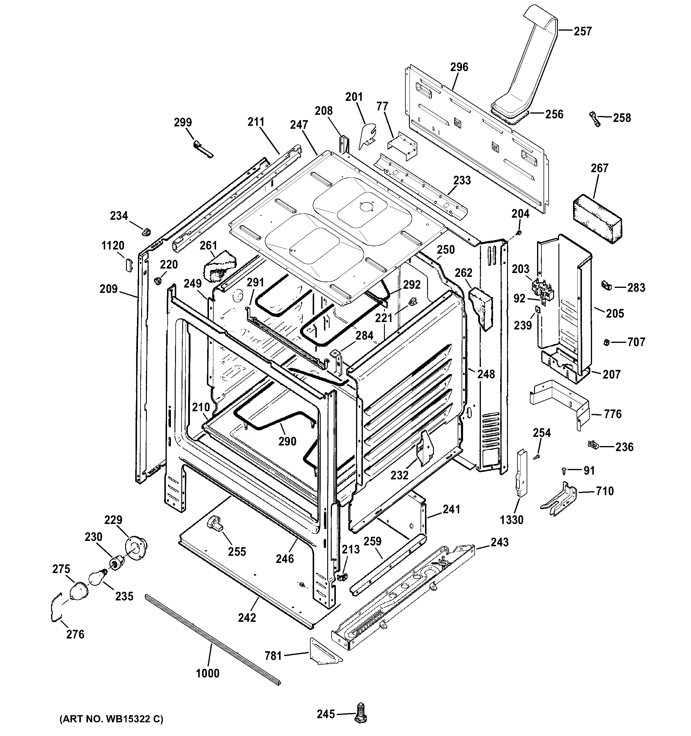 GE ABS45DF1WS body parts diagram