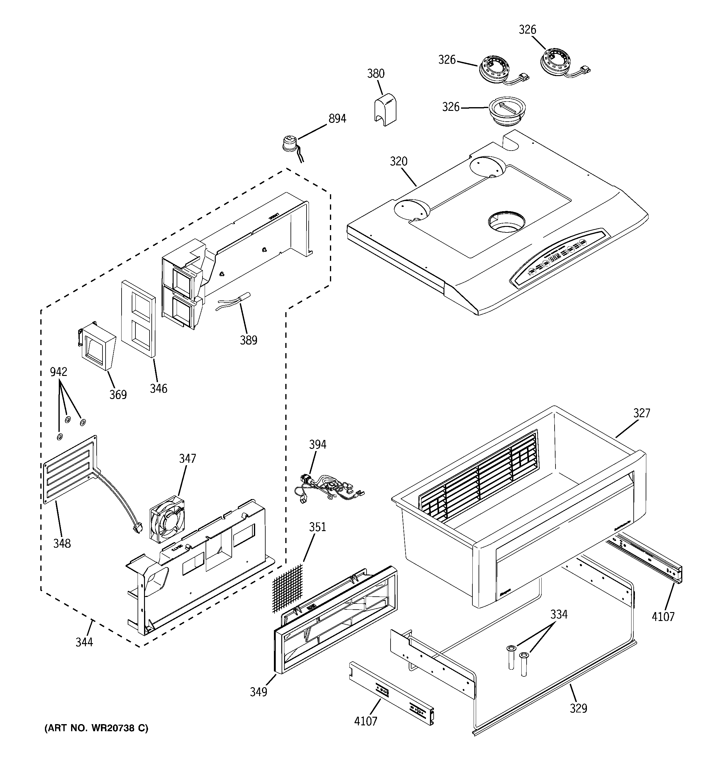 GE ZISS360NXASS quick chill diagram