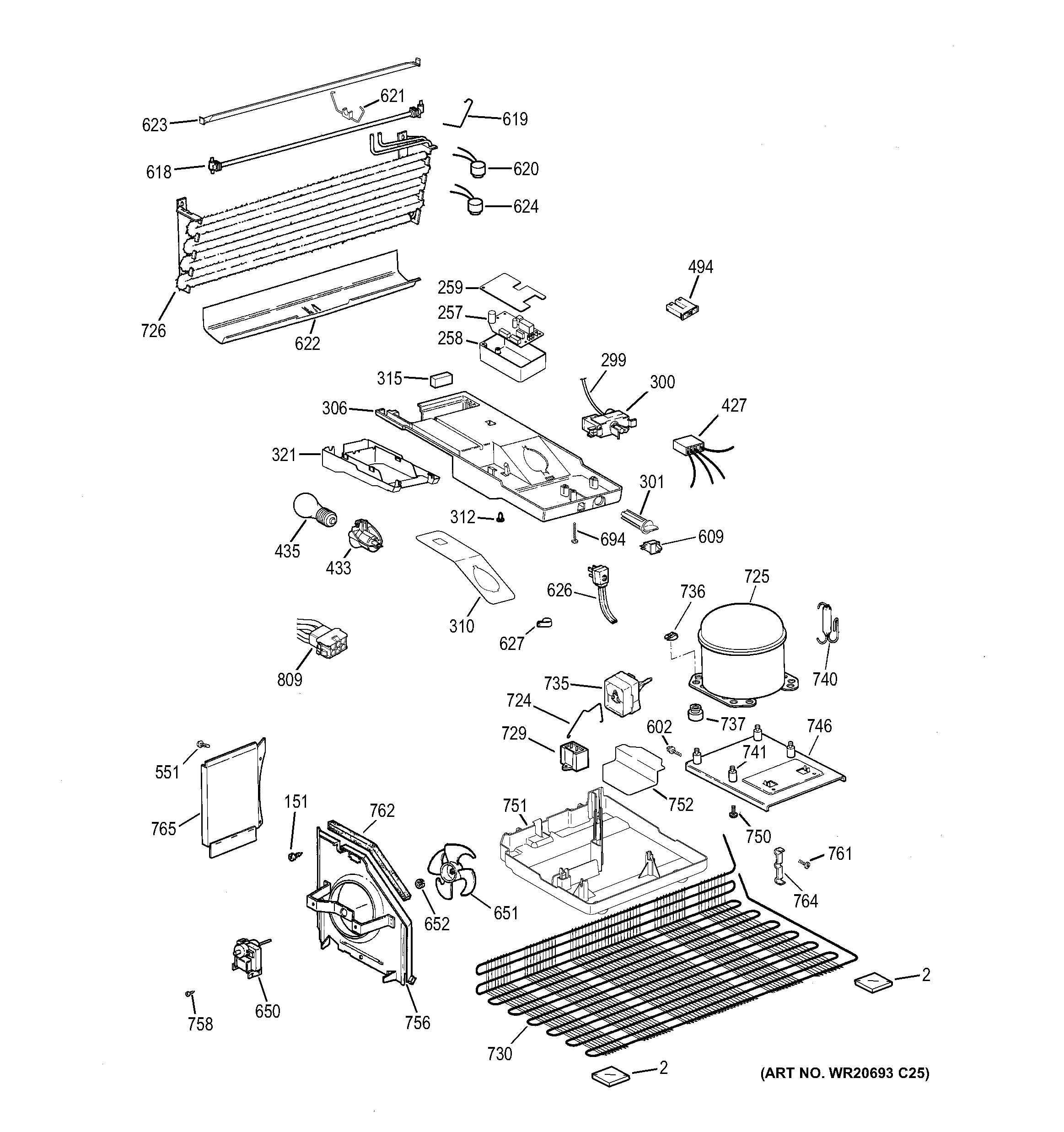 GE GTK17GBEDRBS unit parts diagram